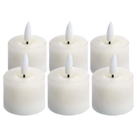 Luxe Collection Set Of 6 Natural Glow Led Tealight Candles - Darlington's Décor