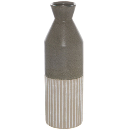 Mason Collection Grey Ceramic Ellipse Tall Vase Design - Darlington's Décor