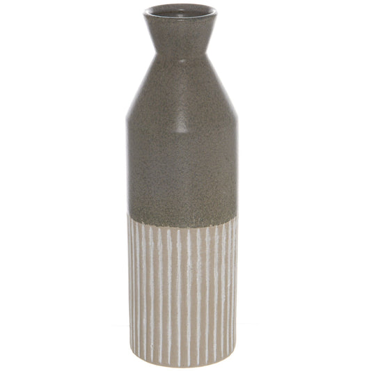 Mason Collection Grey Ceramic Ellipse Tall Vase Design - Darlington's Décor