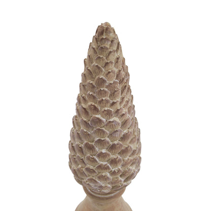 Medium Pinecone Sculpture On Base For Rustic Decor - Darlington's Décor