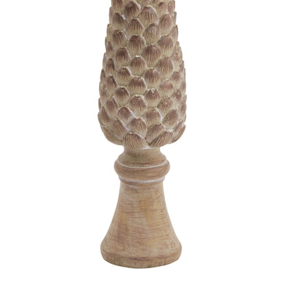 Medium Pinecone Sculpture On Base For Rustic Decor - Darlington's Décor