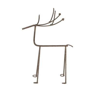 Medium Rustic Metal Reindeer On Stand for Cozy Decor - Darlington's Décor