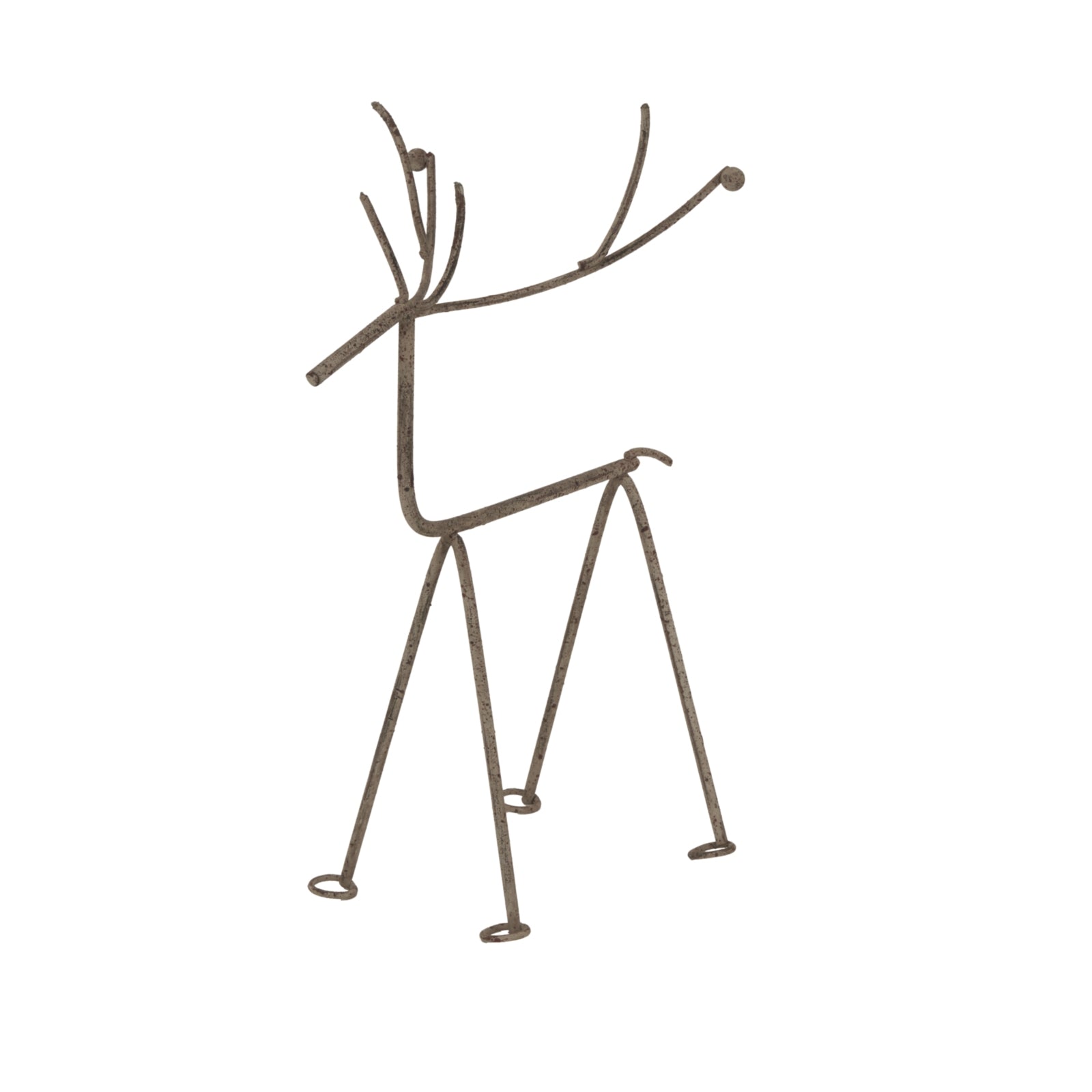 Medium Rustic Metal Reindeer On Stand for Cozy Decor - Darlington's Décor