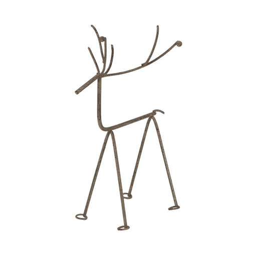Medium Rustic Metal Reindeer On Stand for Cozy Decor - Darlington's Décor