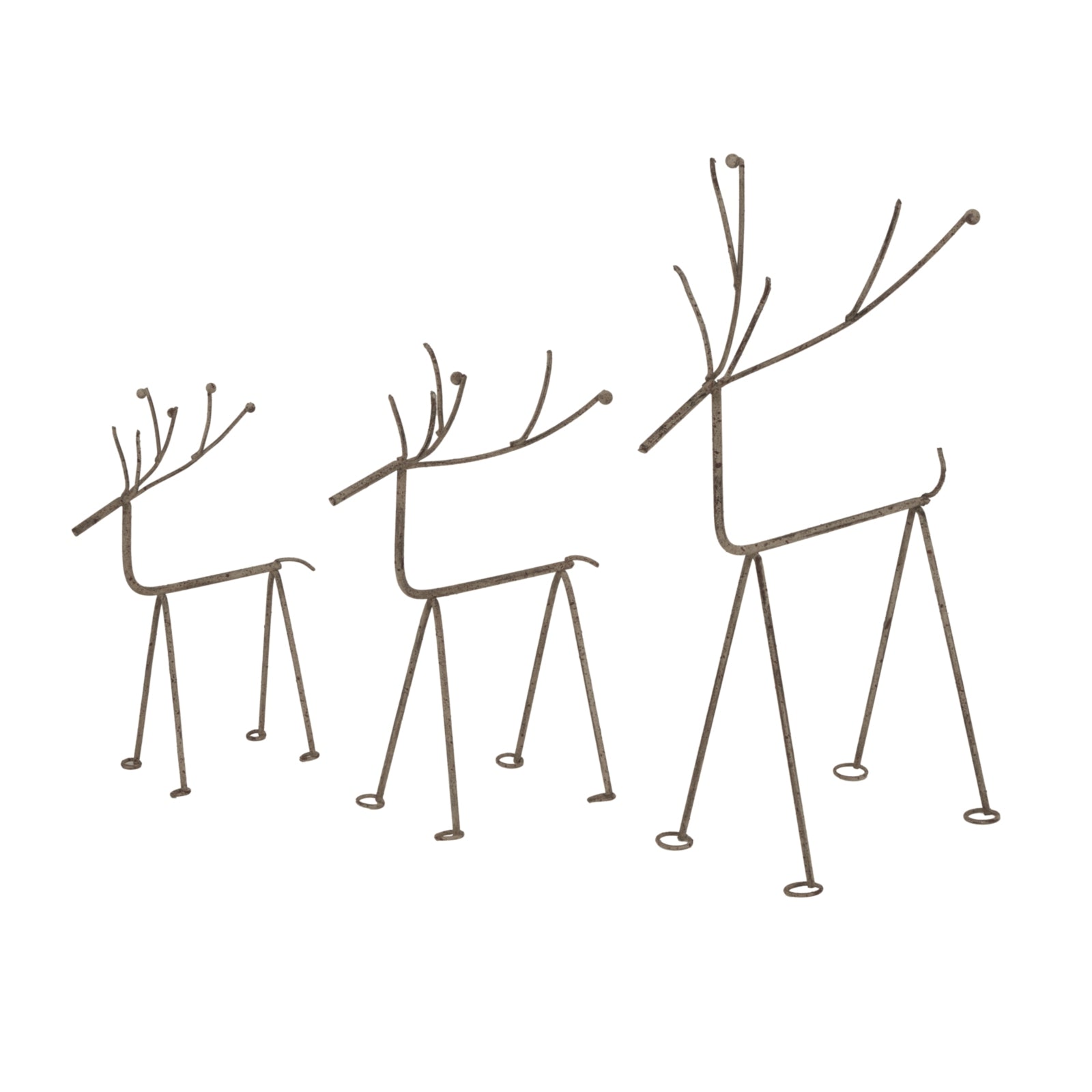 Medium Rustic Metal Reindeer On Stand for Cozy Decor - Darlington's Décor