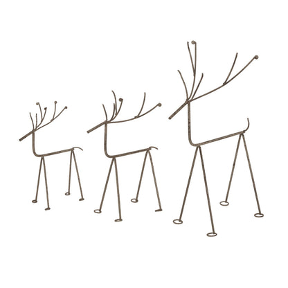 Medium Rustic Metal Reindeer On Stand for Cozy Decor - Darlington's Décor