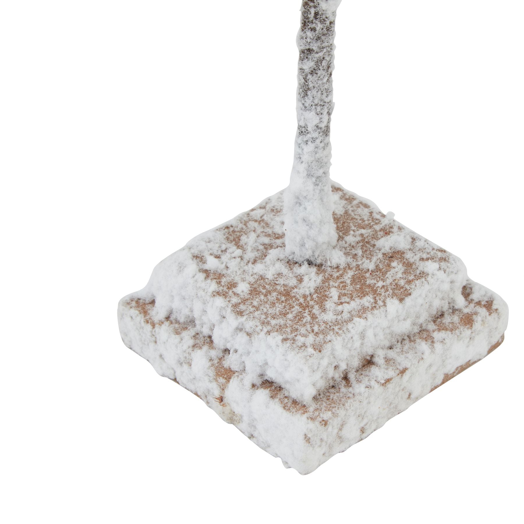 Medium Snowy Cedar Tree On Wood Block Display - Darlington's Décor