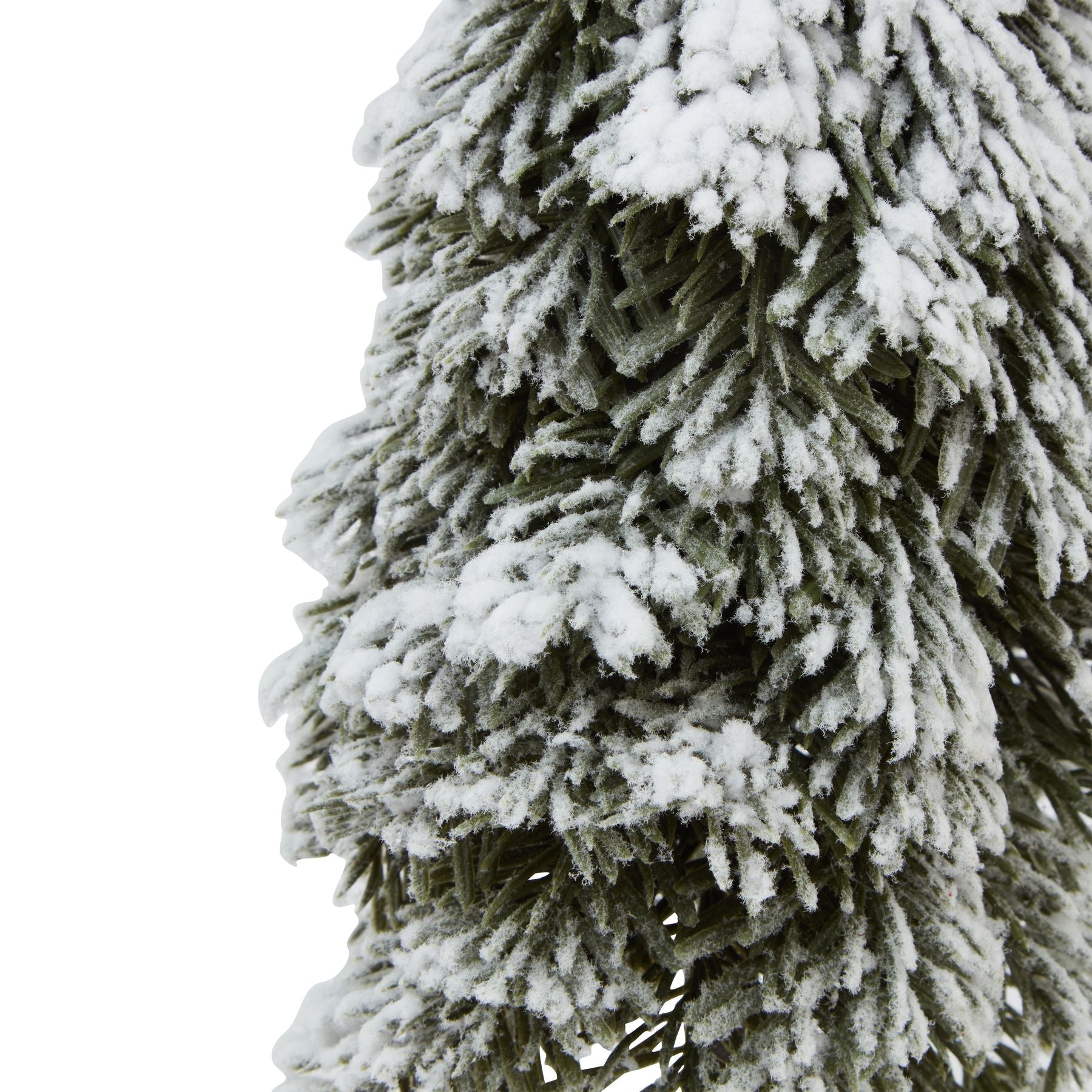 Medium Snowy Cedar Tree On Wood Block Display - Darlington's Décor