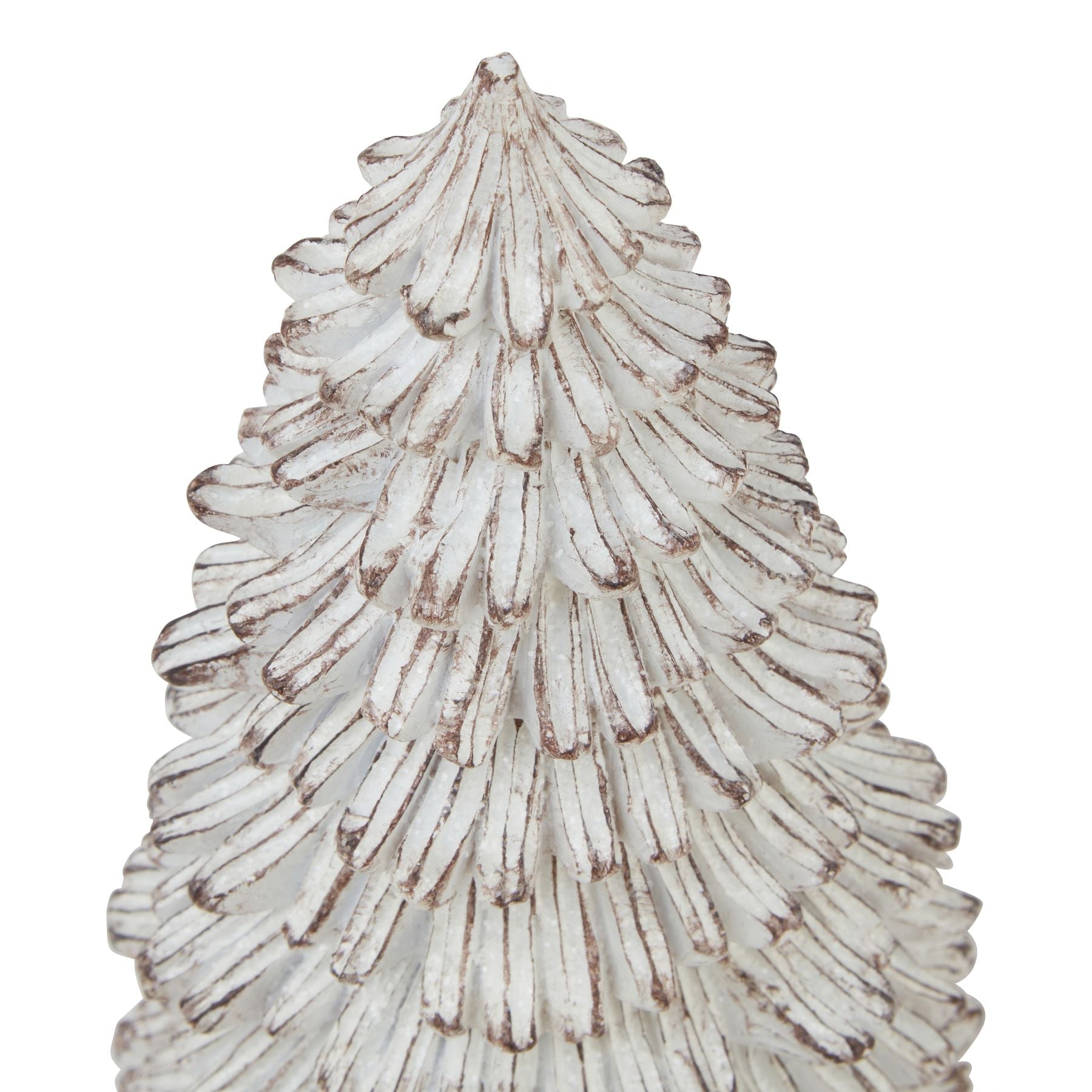 Medium Snowy Fir Tree Sculpture for Winter Decor - Darlington's Décor
