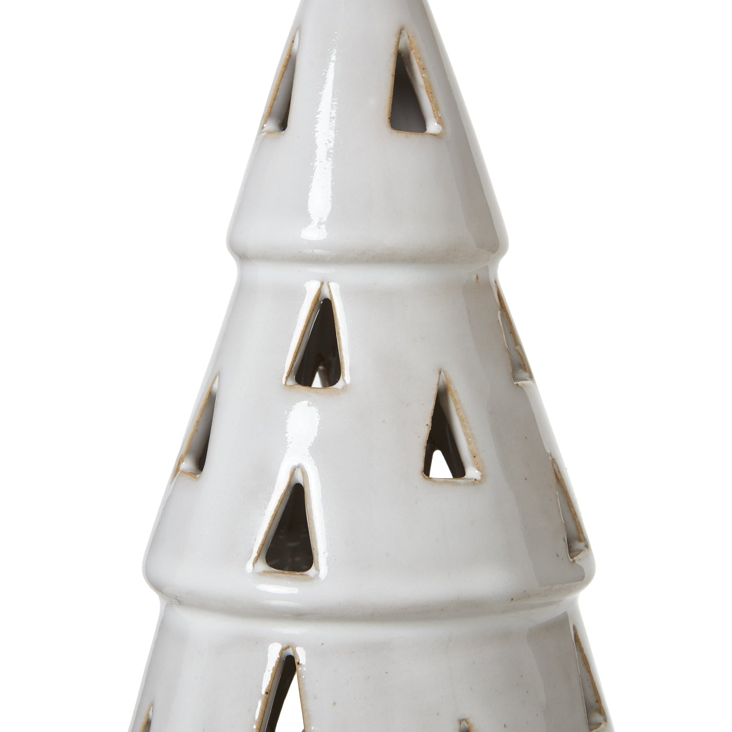 Medium White Ceramic Cut - Out Tree With LED Lights Decor - Darlington's Décor
