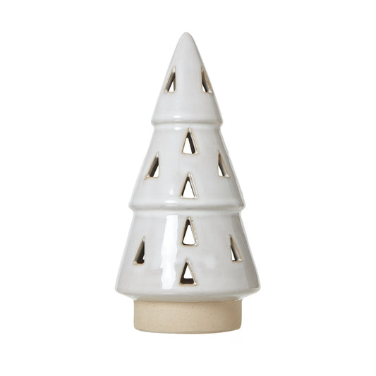 Medium White Ceramic Cut - Out Tree With LED Lights Decor - Darlington's Décor