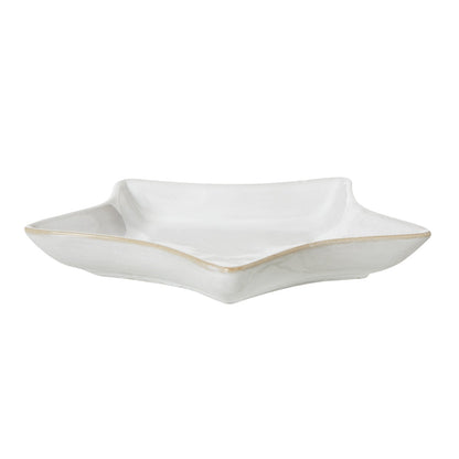 Medium White Ceramic Star Dish for Elegant Displays - Darlington's Décor