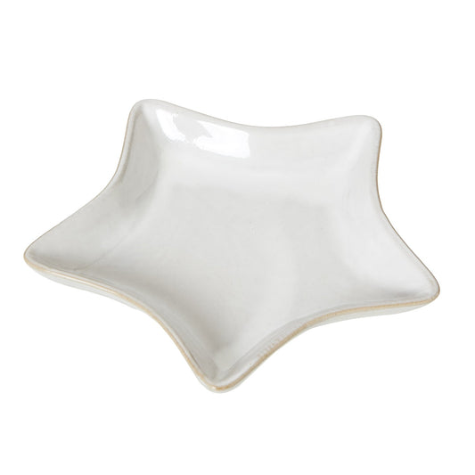 Medium White Ceramic Star Dish for Elegant Displays - Darlington's Décor