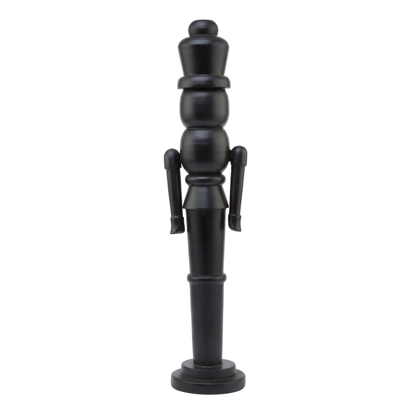 Minimalist Black Wooden Large Nutcracker Decoration Artistry - Darlington's Décor