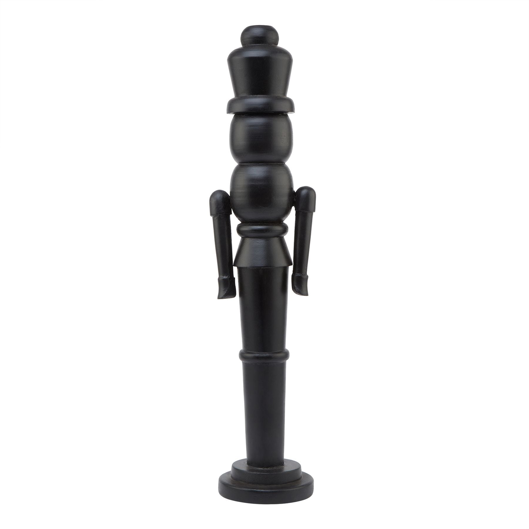 Minimalist Black Wooden Large Nutcracker Decoration Artistry - Darlington's Décor