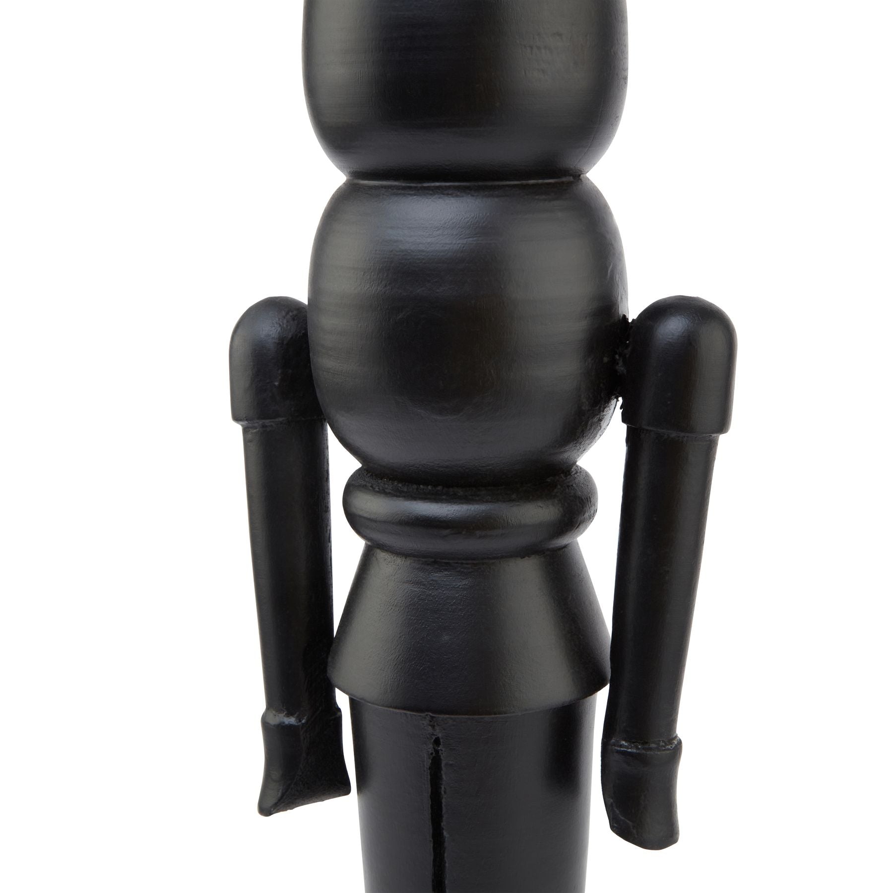 Minimalist Black Wooden Large Nutcracker Decoration Artistry - Darlington's Décor