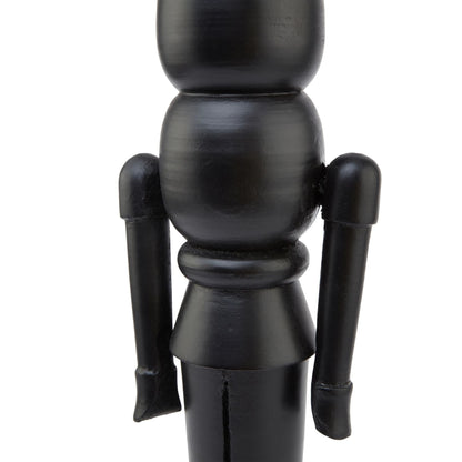 Minimalist Black Wooden Large Nutcracker Decoration Artistry - Darlington's Décor