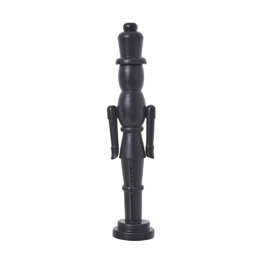 Minimalist Black Wooden Nutcracker Decoration for Modern Holidays - Darlington's Décor