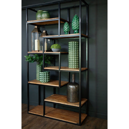 Stunning Multi Shelf Industrial Shelf Unit with Unique Metal Work - Darlington's Décor