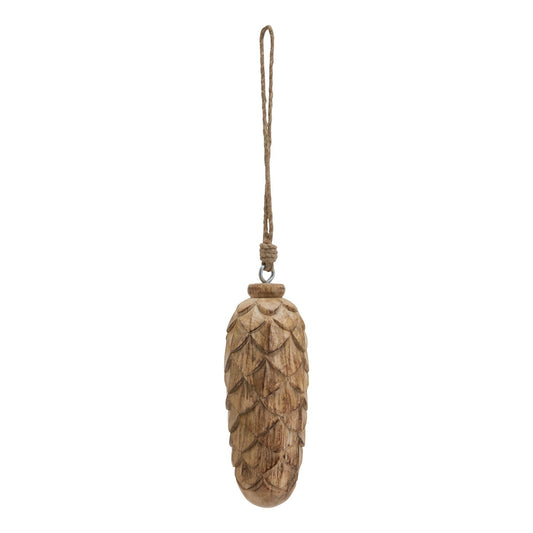 Natural Large Wooden Pine Cone Bauble for Rustic Decor - Darlington's Décor