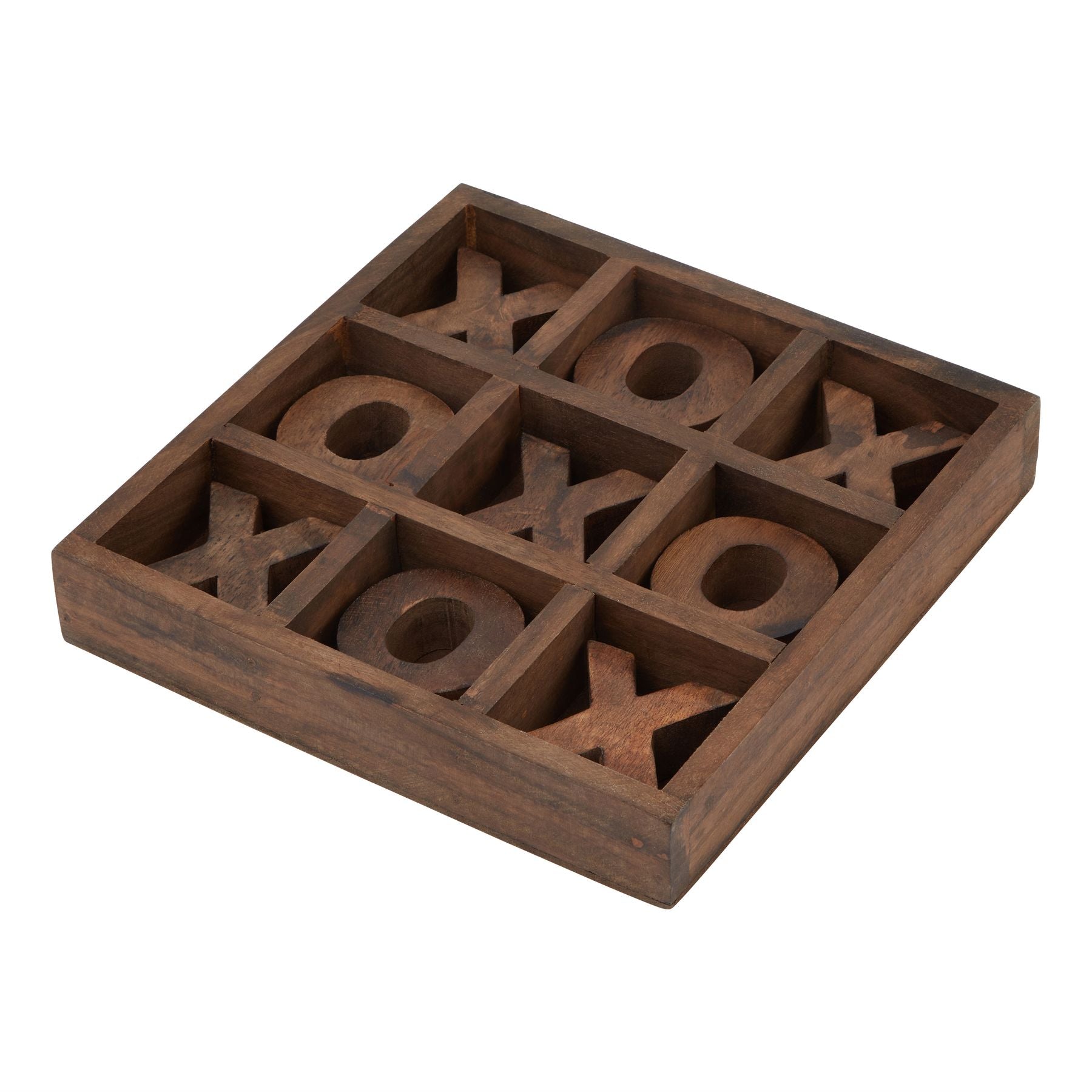 Natural Noughts And Crosses Game With Rustic Charm - Darlington's Décor