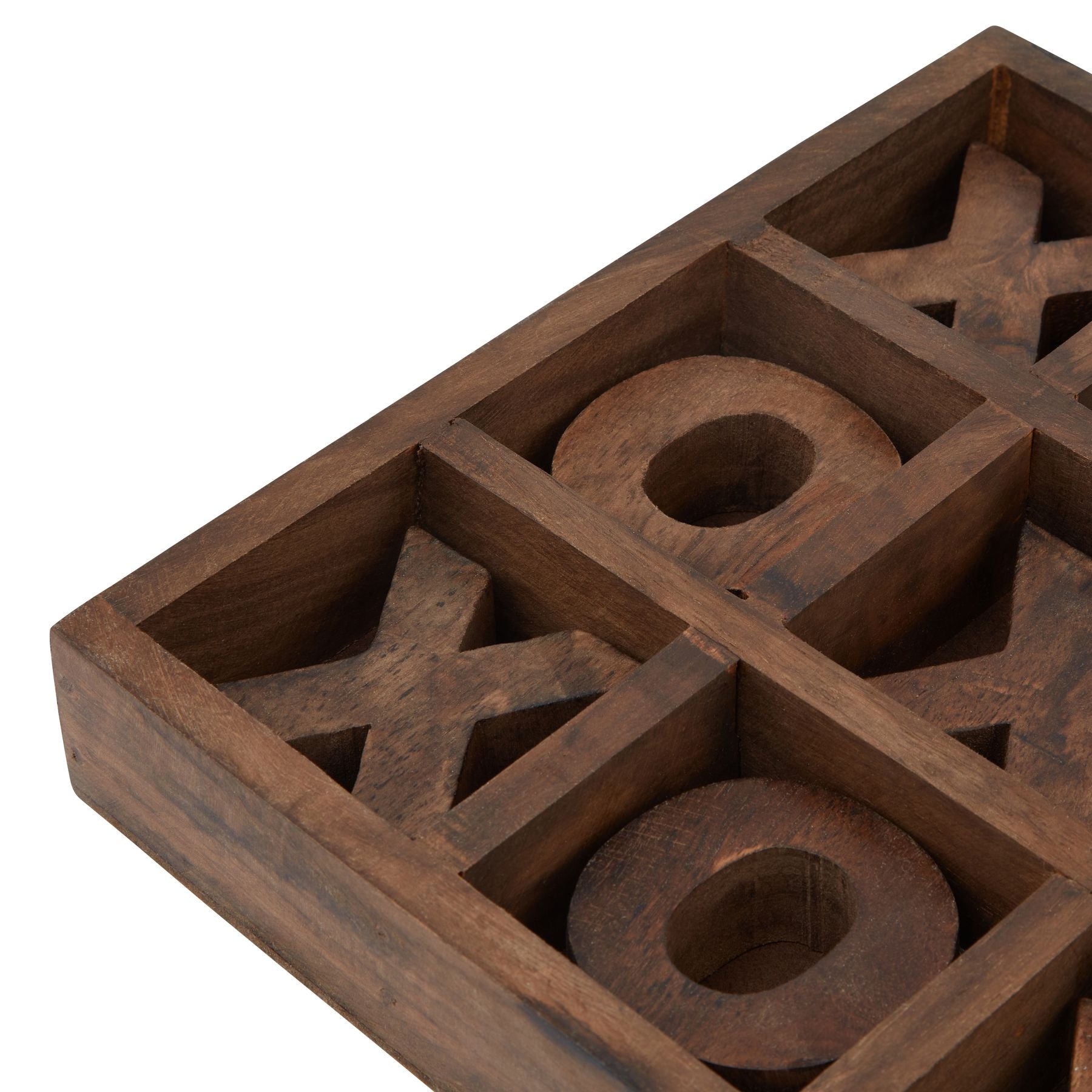 Natural Noughts And Crosses Game With Rustic Charm - Darlington's Décor