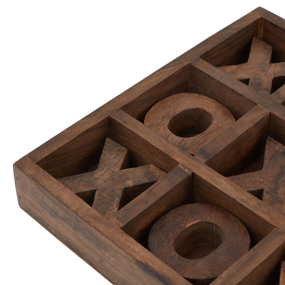 Natural Noughts And Crosses Game With Rustic Charm - Darlington's Décor