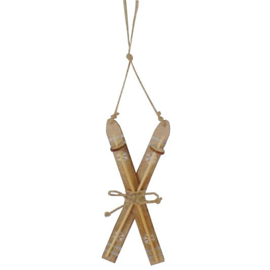 Natural Rustic Crossed Skis Wall Décor for Unique Charm - Darlington's Décor