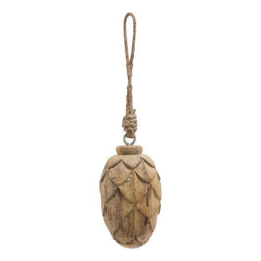 Natural Small Wooden Pine Cone Bauble for Rustic Charm - Darlington's Décor