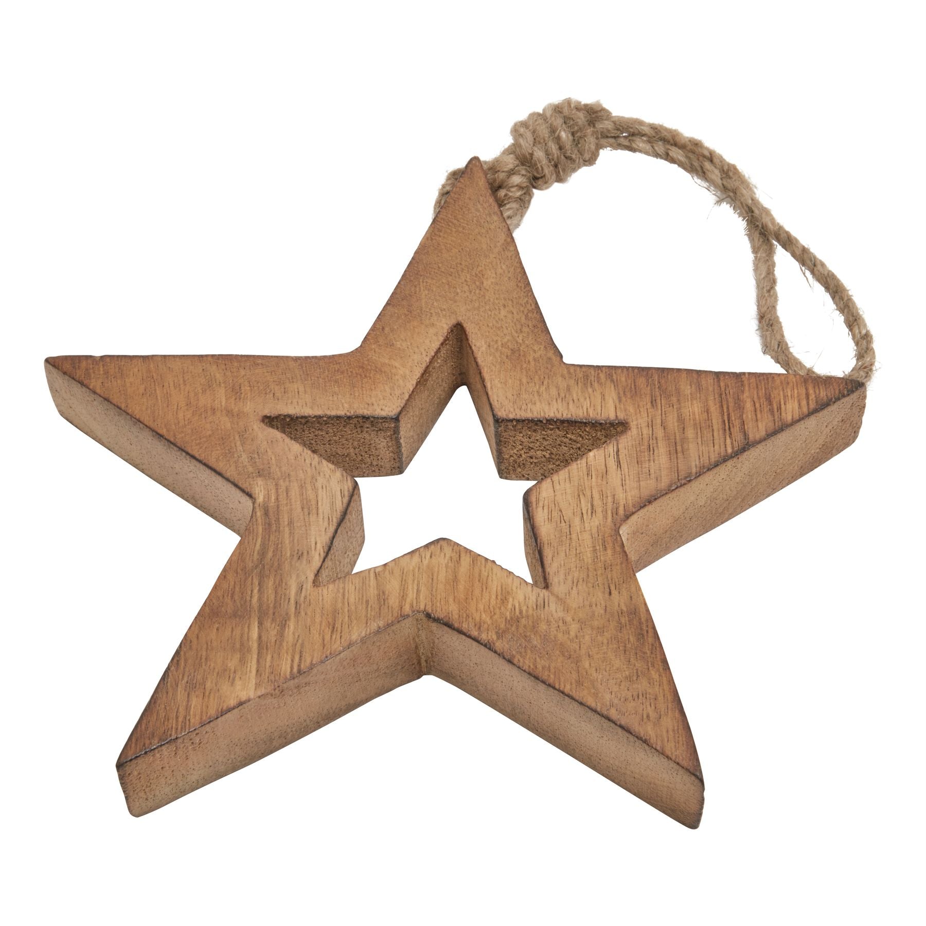 Natural Wooden Hanging Star for Cozy Rustic Decor - Darlington's Décor