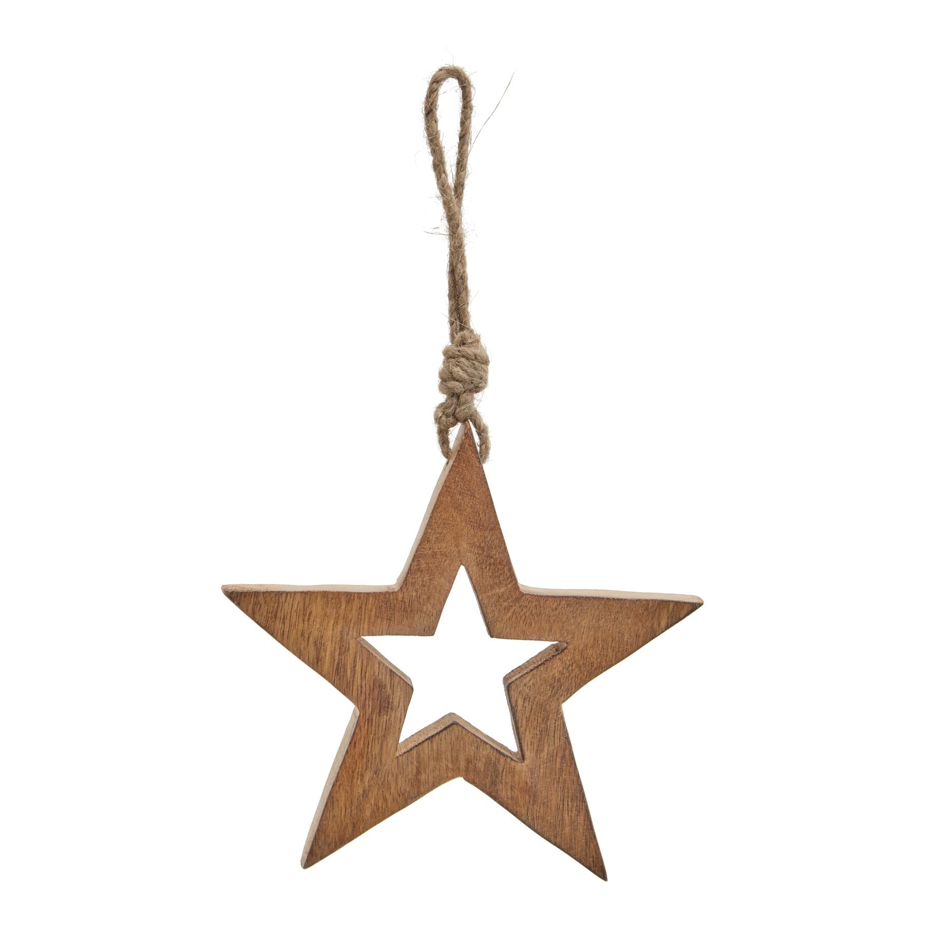 Natural Wooden Hanging Star for Cozy Rustic Decor - Darlington's Décor