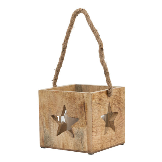 Natural Wooden Star Tealight Candle Holder for Cozy Decor - Darlington's Décor