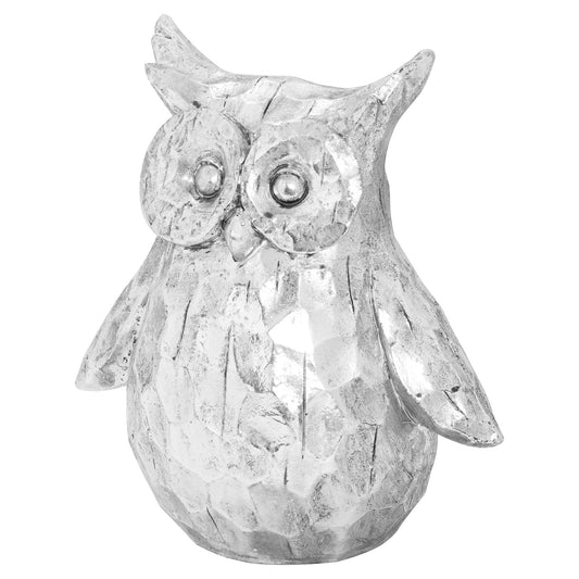 Olive The Large Silver Ceramic Owl Decorative Accent - Darlington's Décor