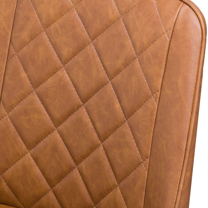 Elegant Oslo Tan Dining Chair with Diamond Stitching, Comfort Boost - Darlington's Décor