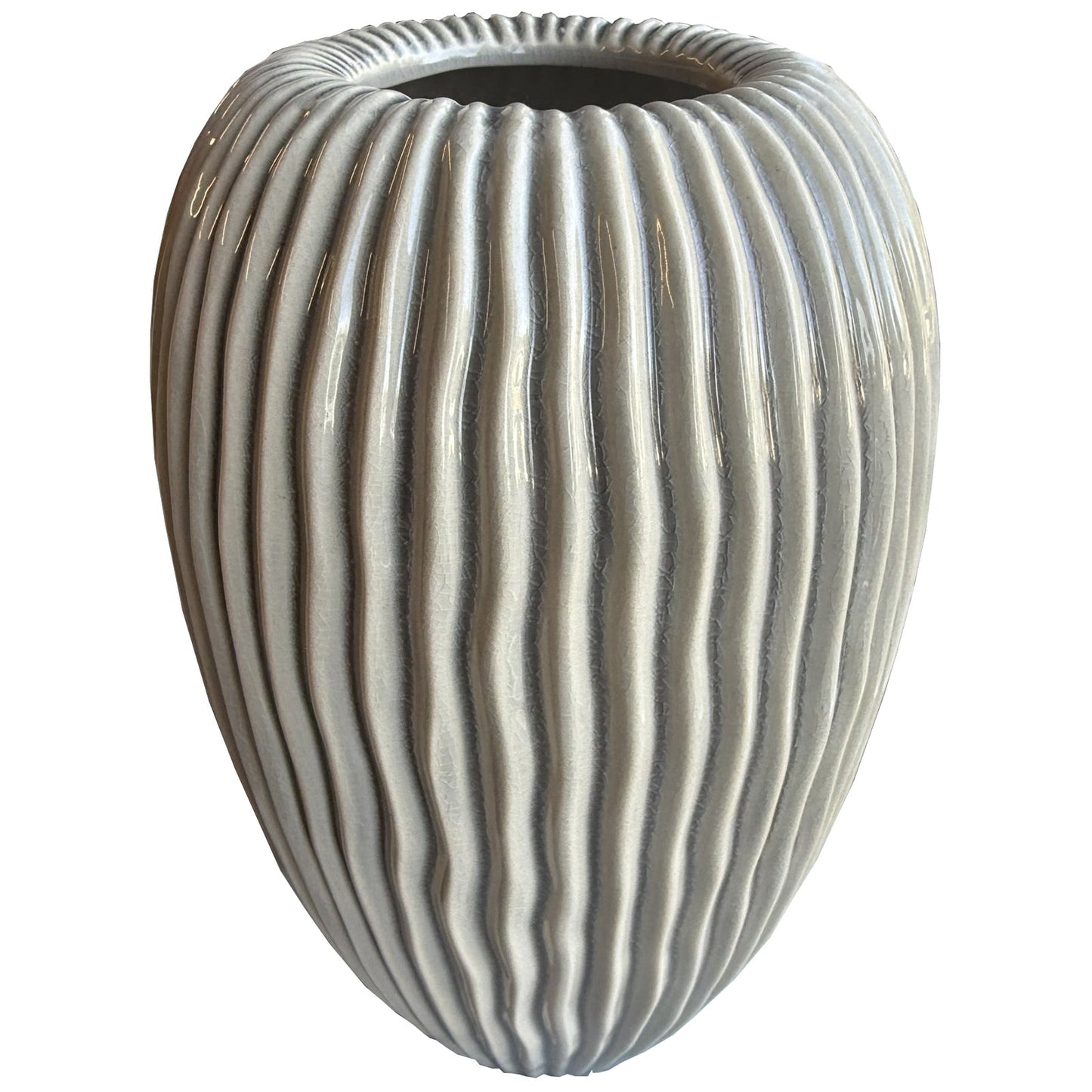 Pallida Collection Large Striped Vase for Elegant Spaces - Darlington's Décor
