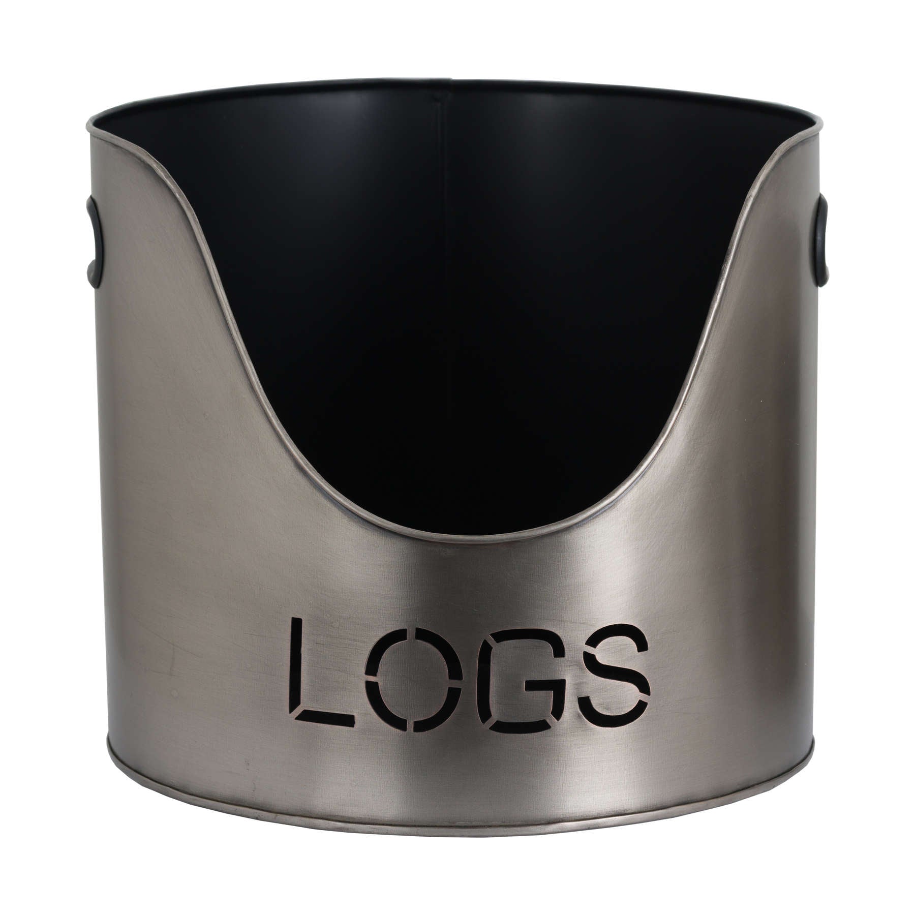 Pewter Finish Logs And Kindling Buckets With Holder - Darlington's Décor