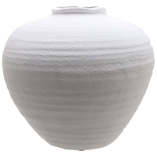 Regola Large Matt White Ceramic Vase for Stylish Decor - Darlington's Décor
