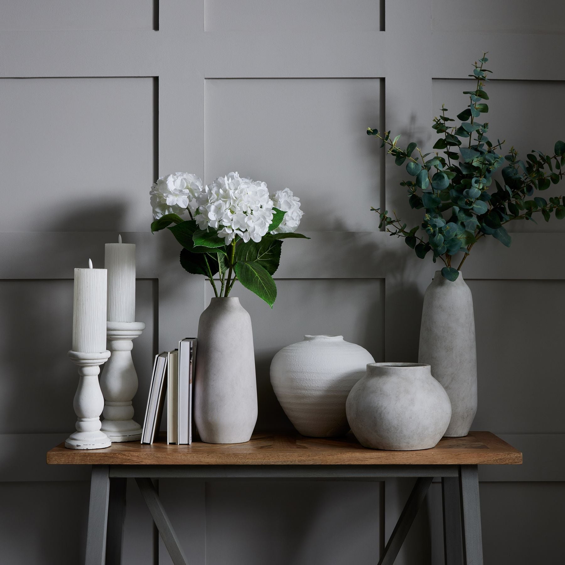 Regola Matt White Ceramic Vase for Modern Interiors - Darlington's Décor