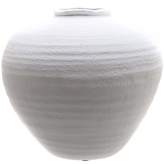 Regola Matt White Ceramic Vase for Modern Interiors - Darlington's Décor