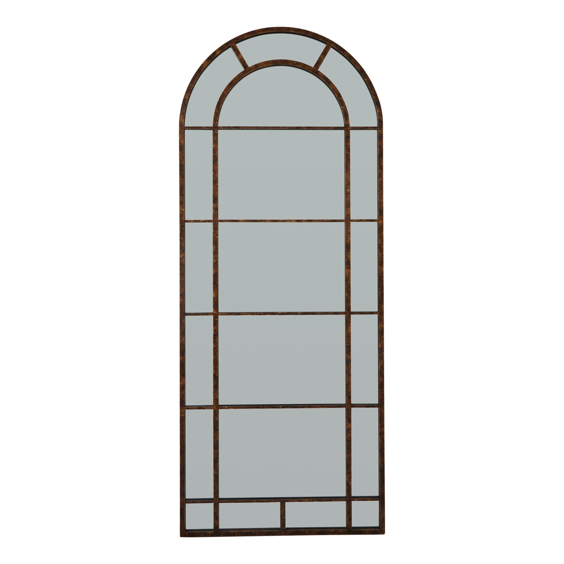 Rust Effect Large Arched Window Mirror for Elegant Decor - Darlington's Décor
