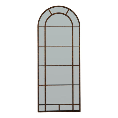 Rust Effect Large Arched Window Mirror for Elegant Decor - Darlington's Décor