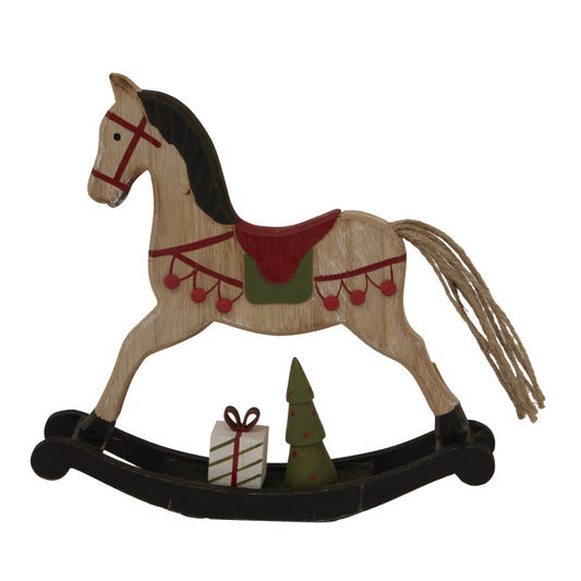 Rustic Decorated Rocking Horse for Charming Home Accents - Darlington's Décor