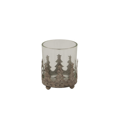 Rustic Glass Candle Holder for Enchanting Atmosphere - Darlington's Décor