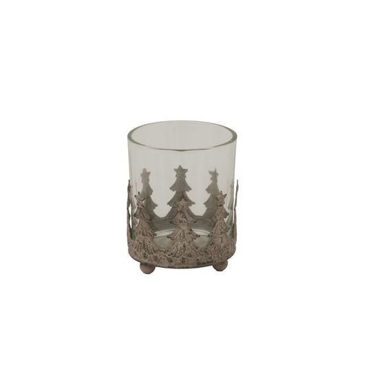 Rustic Glass Candle Holder for Enchanting Atmosphere - Darlington's Décor