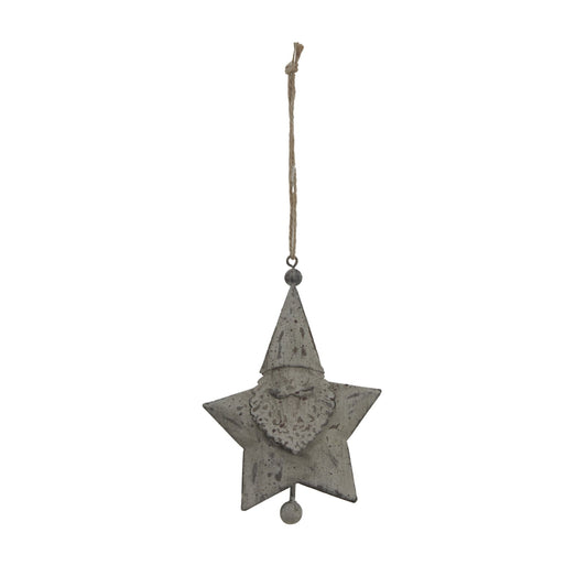 Rustic Hanging Santa Star for Cozy Holiday Decor - Darlington's Décor