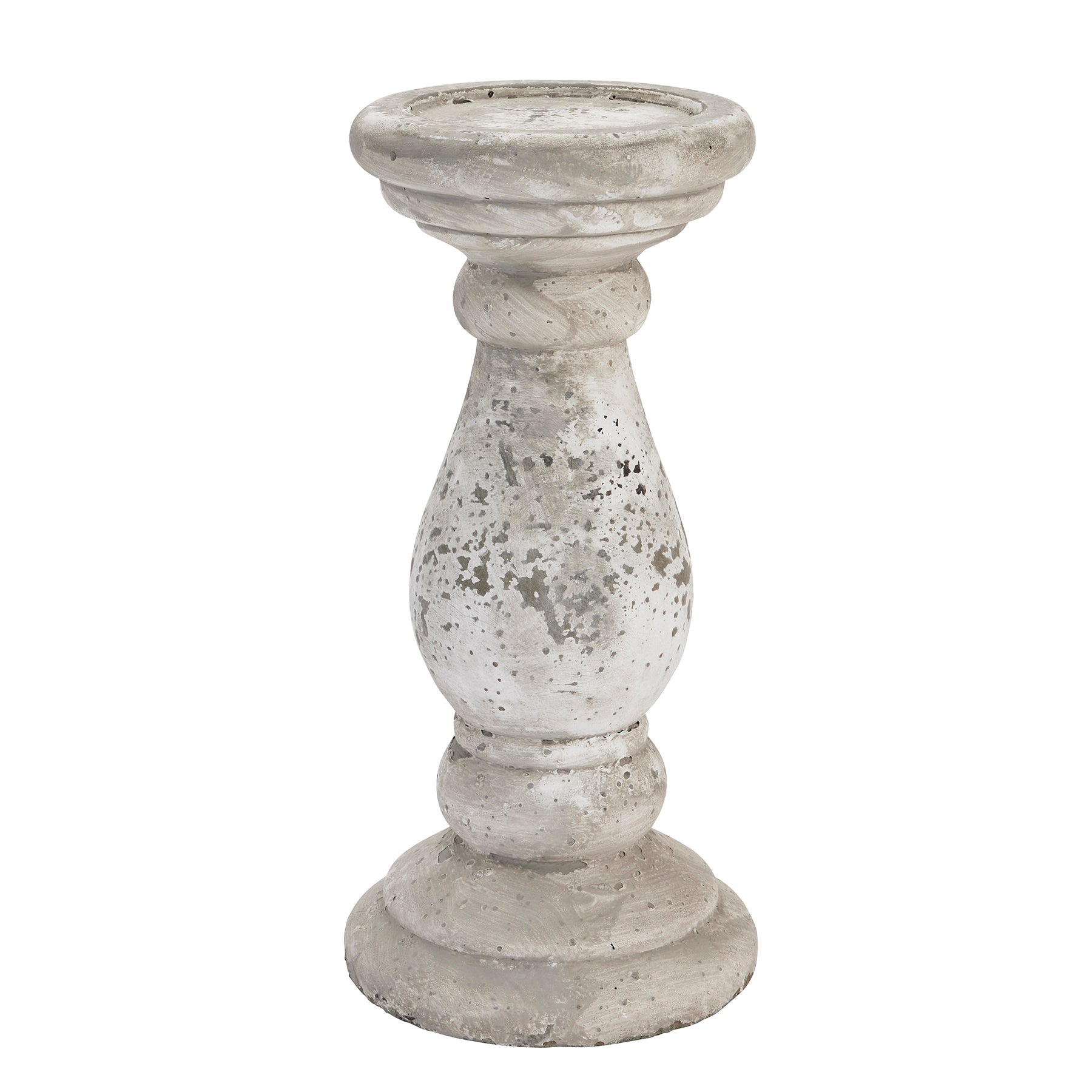 Rustic Large Stone Ceramic Candle Holder for Ambiance - Darlington's Décor