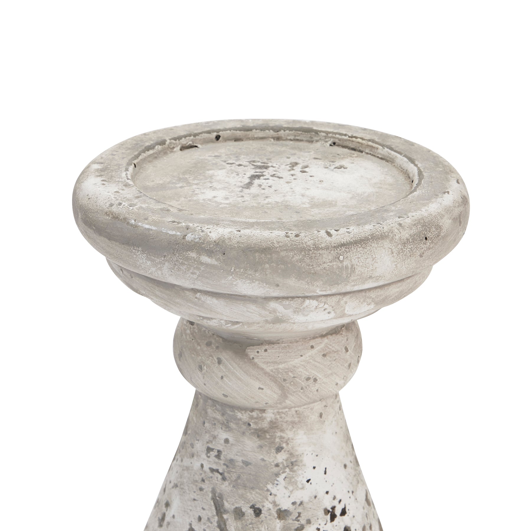 Rustic Large Stone Ceramic Candle Holder for Ambiance - Darlington's Décor