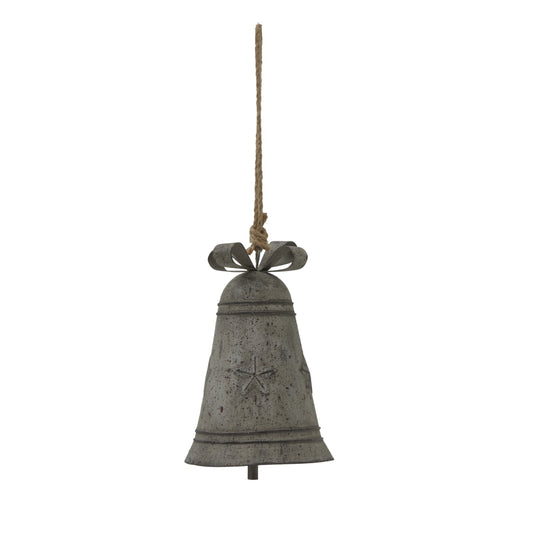 Rustic Metal Hanging Bell With Bow for Charming Decor - Darlington's Décor