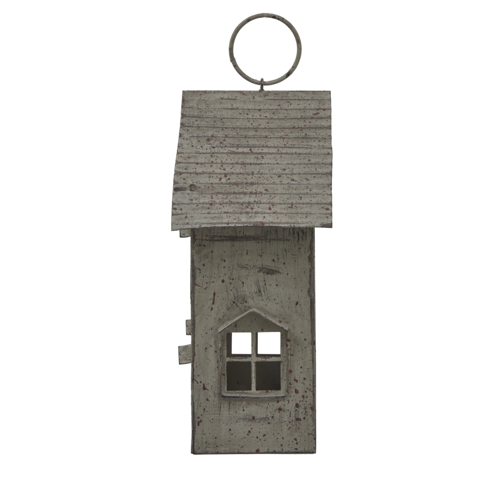 Rustic Metal Hanging House Tealight With Glass Votive - Darlington's Décor