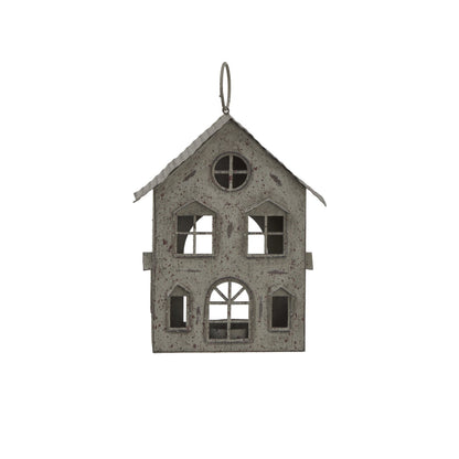 Rustic Metal Hanging House Tealight With Glass Votive - Darlington's Décor